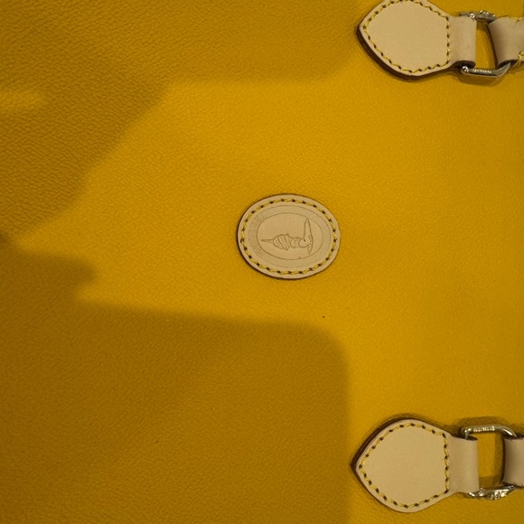 Trussardi Mustard Yellow Tote Bag - new without tag.   Italian leather - Picture 4 of 8